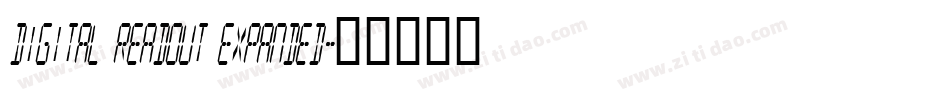 Digital Readout Expanded字体转换